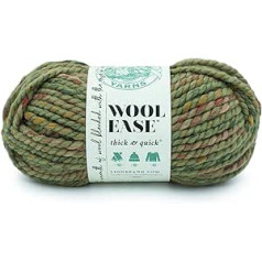 Lion Brand Yarn Wool-Ease Thick and Fast Yarn Soft Bulky Yarn for Knitting, Crochet and Crafts, 1 Skein - Marsh