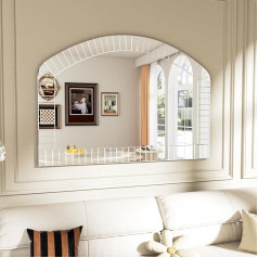 Artloge полукруглое зеркало настенное украшение гостиной зеркало 100 х 70 см, декоративное зеркало серебряная дуга зеркало стекло прихожая зерк