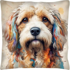 The Beach Stop Cockapoo Decorative Cushion Cover Home Decor Inspo Gift Idea for Cocker Poo Lovers 18x18 Cockapoo Abstract