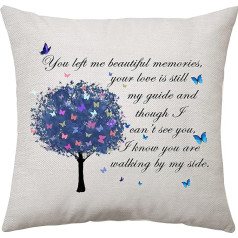 Thinking of You Gift Memorial Pillow Case Sympathy Gift for Loss of Loved Ones Pillow Case Memorial Gifts Throw Pillow Cover Hug Gifts for Friends (You Left Me)
