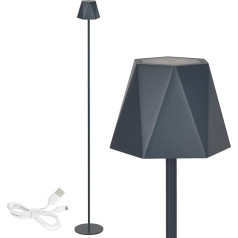 Clauss 10015 Светодиодный напольный светильник с аккумулятором USB перезаряжаемый беспроводной с диммером металлический для внутреннего и нару