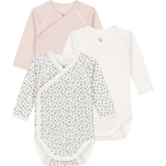 Petit Bateau Unisex Baby Pack of 3 Cotton Bodysuits with Long Sleeves (Pack of 3)