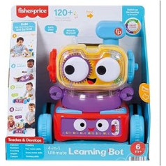 Fisher-Price Linus 4-в-1 Обучающий робот для детей и малышей, игрушки от 6 месяцев, испанская версия HCK45