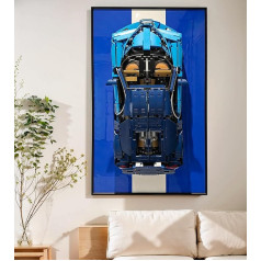 icuanuty Дисплейная стена для Technic Lego 42083 Technic Bugatti Chiron, суперспортивный автомобиль для строительных блоков, подарки для любителей Lego (только дис