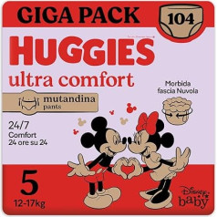 Huggies Ultra Comfort Размер 5 (12-17 кг) 104 подгузника (гигапак)