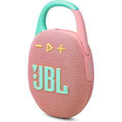 JBL Clip 5 в розовом цвете - портативная Bluetooth колонка с профессиональным звуком, глубоким басом и функцией увеличения времени воспроизведения 