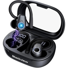 Спортивные наушники Blackview Bluetooth, беспроводной Bluetooth 5.3 с ENC, наушники-вкладыши с ушными крючками, время работы 50 часов, сенсорные датчики, дво