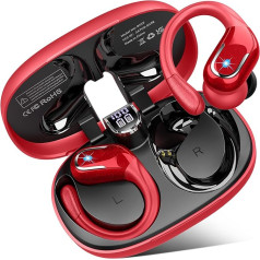 Спортивные наушники Bluetooth, 75 часов беспроводной Bluetooth 5.3 наушники со стерео бас, 4 ENC микрофоны шумоподавления наушники, наушники-вкладыши дв