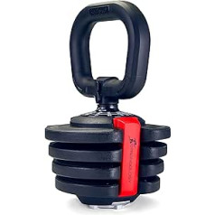 Homeology ELEMENT10 Home Fitness Kettlebell Adjustable Black and Red from 1kg to 10kg Training Weights