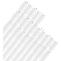 Candelastika Pack of 25 LED Tubes T8 60 cm 10 W/840 G13 Neutral White 4000 K - LED Neon Tube with LED Starter - 1200 Lumen - Non-Dimmable - 270° Beam Angle - Replacement for 18 Watt Fluorescent Tube
