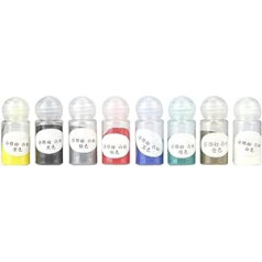 Garosa 8 Pieces Embossing Powder Bundle Set Scrapbooking Decoration Paper Craft Multicoloured Embossing Powder 10 ml/Bottle