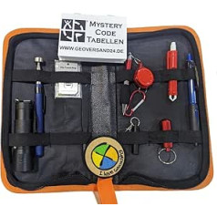 geo-versand 12-Piece Geocaching Beginner Set - Basic with Bag Travelbug Equipment Starter Set