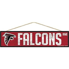 Wincraft NFL Atlanta Falcons SignWood Avenue Design Team Paint 4 x 17 cm