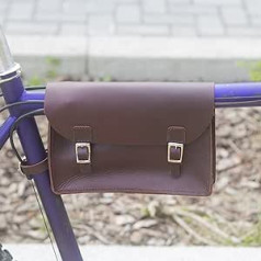 London Craftwork Handmade Natural Leather Bicycle Frame Bag 8.6