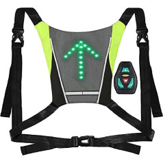 Lixada USB Reflective Vest with LED Indicator Light, Remote Control for Cycling Running Jogging, grey