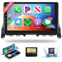 For Mercedes C-Class W204 S204 2007-2014 2+32G podofo Android 11 Car Radio Apple Carplay Wireless HI FI Bluetooth with Screen with Navigation AHD Reversing Camera Bluetooth RDS/FM Radio DVR Function