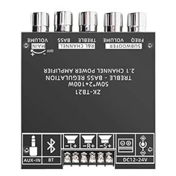 Wisboey TB21 50WX2 Bluetooth 5.0 Subwoofer Card + 100W Amplifier Card Audio Stereo 2.1 Channel Bass Amplifier