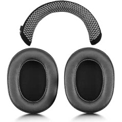 XBERSTAR WH-1000XM5 Ear Pads,Ear Pads,Pillow Case,Headband,Ear Pads Replacement Compatible with Sony WH-1000XM5 Headband (Ear Pad + Black White Headband)