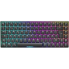 Sharkoon Skiller SGK50 S3 Black, RGB Gaming Keyboard, Gateron Yellow, 75% Layout