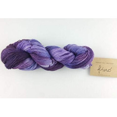 Manos Del Uruguay Silk Blend Fino 9999 Violets, 100 г, Шерсть с шелком для вязания, смесь мериноса с шелком, ручное окрашивание с градиентом цвета