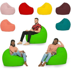 Zainbag.de - Seat Cushion 2-в-1 Bean Bags for Adults & Children - Waterproof - High-Quality EPS Beads - Indoor & Outdoor - Beanbag (Neon Green, 110 cm Diameter)