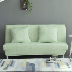 ‎Kongeu KongEU диван-кровать чехол полиэстер стрейч складной безрукий Futon Slipcover эластичный диван Slipcover для гостиной украшения зеленый L (190-225 см)