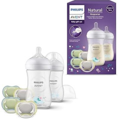 Подарочный набор Philips Avent Natural Response для новорожденных: 2 x бутылочки Natural Response 260 мл (с 1 месяца), 4 x манекены Ultra Air (0-6 месяцев) (модель SCD837/13)