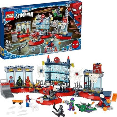 LEGO 76175 Marvel Нападение на убежище человека-паука Строительный набор с фигурками Зеленого Гоблина и Венома, игрушка-супергерой