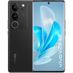 VIVO V29 5G-смартфон, 120 Гц AMOLED 17,9 см (6,78 Zoll) 3D-дисплей, 8 ГБ + 256 ГБ Android-Handy, 50 МП OIS Anti-Shake Kamera, 80 Вт Flashcharge-Telefon, Schwarz