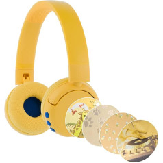 ONANOFF BuddyPhones Pop Fun Bluetooth детские наушники с ограничением громкости, SafeAudio 85/94 дБ режим прослушивания, 24 часа работы от аккумулятора, беспроводн