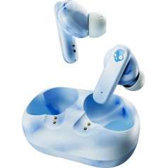 Skullcandy EcoBuds In-Ear Wireless-Kopfhörer, 8 Std. Akkulaufzeit, akkuloses Lade-Case, Mikro, kompatibel mit iPhone, Android und Bluetooth-Geräten - Glacier