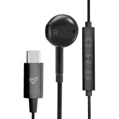 Energy Sistem Earphones Smart 2 Type C (Наушники Type C, цифровой звук, музыка и регулировка громкости, чехол для переноски) черный