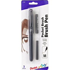 Карманная ручка-кисть Pentel Arts, сепия, коричневая, один размер