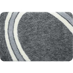 Коврик для ванной Spirella | Cuddly High Pile | Non-Slip Bath Mat | Many Sizes | Washable at 40° | 70 x 120 cm | Grey