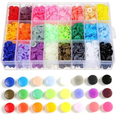 Gasea 408 Шт. Смола Защелки Кнопки T5 Пластиковые Кнопки Для Шитья Одежды Ремесло DIY