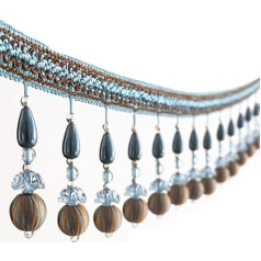 6 футов европейский стиль кисточкой бахрома отделка ткань аппликация занавес стол украшение синий