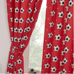 Шторы Rapport Football Red полностью на подкладке 66 x 54 см с завязками