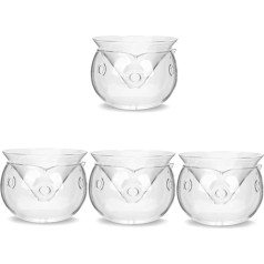 UPKOCH 4 комплекта Trockeneis Salatschüssel Sushi Teller Set Salatbehälter Klarglas Schalen Dreieck Glas Schüssel Dinner Bowl Martinis Glas Salatschüssel Küchenzubehör Neuheit Schüssel Kochen Garnelen
