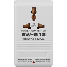 Портативный 100W 110V / 120V в 220V 240V трансформатор напряжения для отключения в разных странах