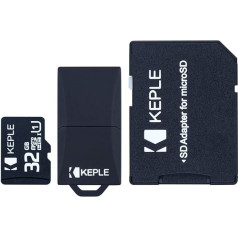 Keple Карта памяти microSD 32 ГБ | Micro SD Совместимость с Nokia 7.2,6.2,4.2,3.2,2.2,X71,3.1, 1 Plus, 800 Tough, 2720 Flip, 220, 8.1/X7, 3.1 Plus, 7.1, 5.1 Plus/X5, 6.1 Plus/X6, 7 plus, 6.16 , 2.1, 8110 4G