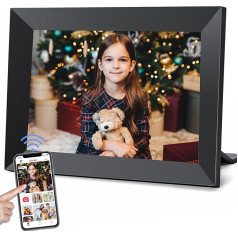 Цифровая фоторамка Frameo 10,1 дюйма WiFi с сенсорным HD-дисплеем IPS 1280 x 800P, встроенной памятью 16 Гб, видеоклипами и слайд-шоу, мгновенной отправкой 