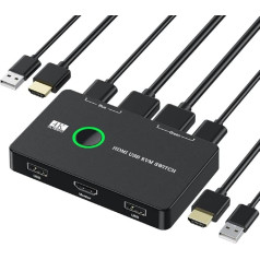 xiwai KVM переключатель селектор USB 2.0 и HDMI 4K два ПК совместного использования монитор HDTV USB порт клавиатура мышь сканер принтер