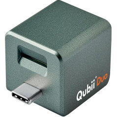 MAKTAR Qubii Duo USB-C Flash Drive, автоматическое резервное копирование во время зарядки, MFi Certified Photo Stick, совместимость с iPhone/iPad/Android (без карты MicroSD, альпи