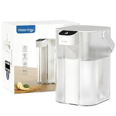 Waterdrop Instant Eletric Water Filter Jug, 3.5 L, 3 Month Water Filter, Outdoor Drinking Water System, Reduces Limescale, Chlorine, Lead, Mercury, PFAS, PFOA/PFOS, White (with 1 757 Litre Filter)