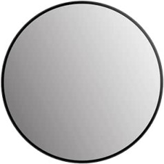 Talos Picasso Mirror Black Diameter 40 cm with High-Quality Aluminium Frame for Stylish Ambience Perfect Round Bathroom Mirror that combines Elegance and Functionality