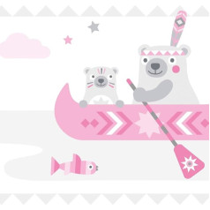 ANNA WAND Бордюр для детской комнаты самоклеящийся I Сделано в Германии I Бордюр для обоев 450 x 11,5 см I Наклейка на стену для девочек и мальчиков I 