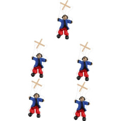VICASKY Pack of 5 Cord Puppet Kidcraft Play Set Plush Doll Pirate Doll Clown Doll Plush Hand Puppet Clown Детская игрушка Клоун Куклы Взрослые Куклы для Мальчиков Плюшевые Игрушки Ткань