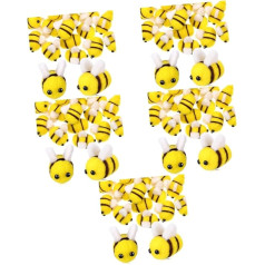 ibasenice Pack of 120 Felt Bee Plush Decorations for Salas De Casa DIY Bee Hair Accessories DIY Hair Clips Decorations Hat Brush Felt Bees DIY Crafts