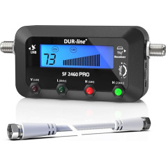 DUR-Line® SF 24XX - Satfinder - измерительный прибор для точной настройки цифровой спутниковой антенны - с высокой входной чувствительностью - включая F