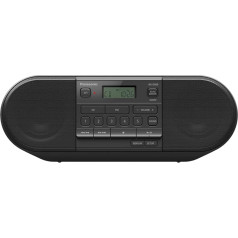 Panasonic RX-D500EG-K CD Boom Box Radio FM CD Player Сеть и аккумулятор Таймер сна Черный